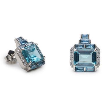 Boucles d'oreilles argent & oxydes LINEARGENT - 20679-V-A
