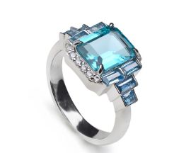 Bague argent & oxydes LINEARGENT - 20679-V-R