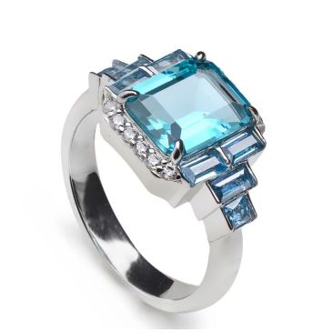 Bague argent & oxydes LINEARGENT - 20679-V-R
