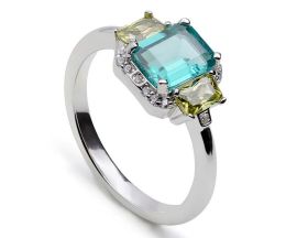 Bague argent & oxydes LINEARGENT - 20680-V-R