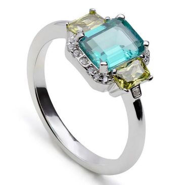 Bague argent & oxydes LINEARGENT - 20680-V-R