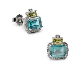 Boucles d'oreilles argent & oxydes LINEARGENT - 20680-V-A