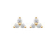 Boucles d'oreilles boutons plaqué or Stepec - IJPJBJBP