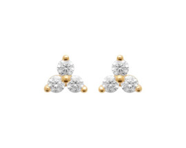Boucles d'oreilles boutons plaqué or Stepec - IJPJBJBP