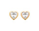 Boucles d'oreilles coeurs boutons plaqué or Stepec - IJPTBEBP