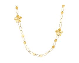 Collier sautoir acier doré Stepec - JBIJIJTU