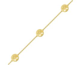 Bracelet arbre de vie plaqué or - 133785