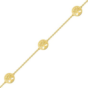 Bracelet arbre de vie plaqué or - 133785