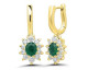 Boucles d'oreilles dormeuses or, émeraude(s) & diamant(s) Stepec - aielIUOOj em oj