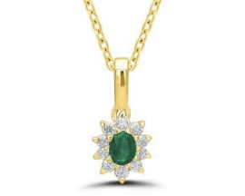 Collier or émeraude(s) & diamant(s) - aiNlIUOJj em oj