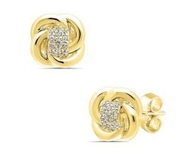 Boucles d'oreilles boutons diamant(s) or Stepec - aQedBPOTTUj dt oj
