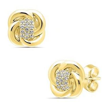 Boucles d'oreilles boutons diamant(s) or Stepec - aQedBPOTTUj dt oj