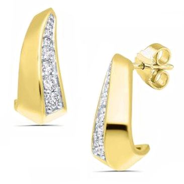 Boucles d'oreilles boutons diamant(s) or Stepec - aQedBPSEUEj dt oj