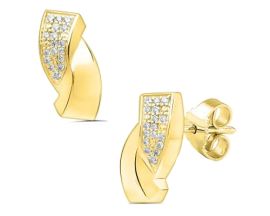Boucles d'oreilles boutons diamant(s) or Stepec - aQedBPSEXBj dt oj