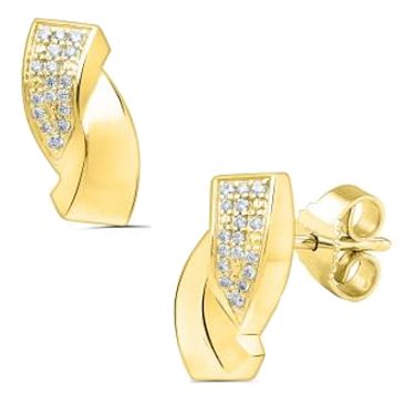 Boucles d'oreilles boutons diamant(s) or Stepec - aQedBPSEXBj dt oj