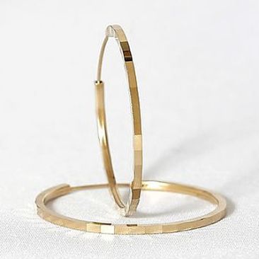 Boucles d'oreilles créoles plaqué or Auro - C20701/BO/55 PLO