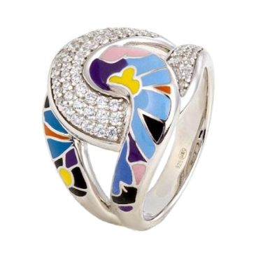 Bague argent oxydes Una Storia - BG14013