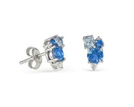 Boucles d'oreilles argent & oxydes LINEARGENT - 18681-B-A