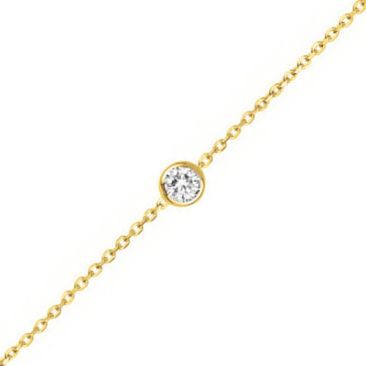 Chaine de cheville plaqué or et oxydes Stepec - 66200001