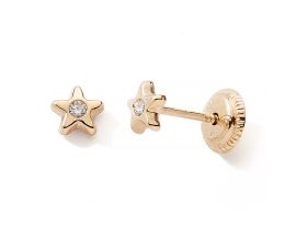 Boucles d'oreilles boutons or Stepec - XUESv
