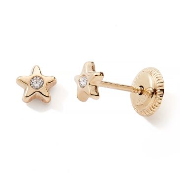 Boucles d'oreilles boutons or Stepec - XUESv