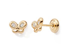 Boucles d'oreilles boutons or Stepec - nBPPEBv