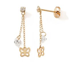 Boucles d'oreilles pendants or Stepec - N10643