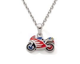 Collier enfant moto argent Stepec - cIUBE