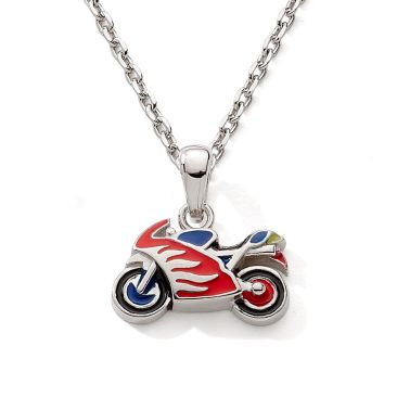 Collier enfant moto argent Stepec - cIUBE