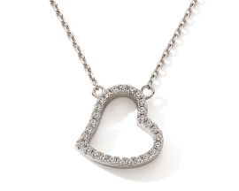 Collier argent oxydes coeur Stepec - cIBOT