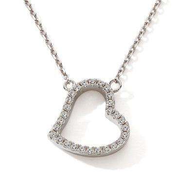 Collier argent oxydes coeur Stepec - cIBOT