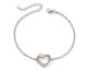 Bracelet coeur argent et oxydes Stepec - cIPJB