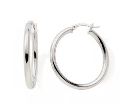 Boucles d'oreilles créoles argent Stepec - cIJBJ
