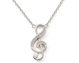 Collier clé de sol oxydes argent Stepec - cIUEU