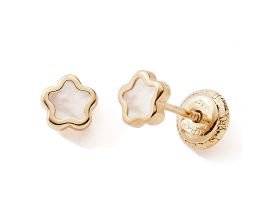 Boucles d'oreilles or nacre Stepec - nBBIBXv