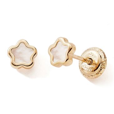 Boucles d'oreilles or nacre Stepec - nBBIBXv