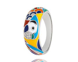 Bague Una Storia Perroquet argent et oxydes