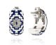 Boucles d'oreilles créoles Una Storia Aztec argent et oxydes