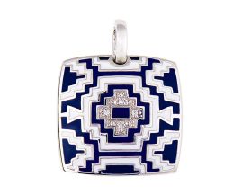Pendentif Una Storia Aztec argent et oxydes