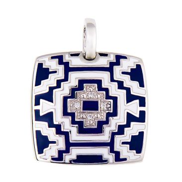 Pendentif Una Storia Aztec argent et oxydes