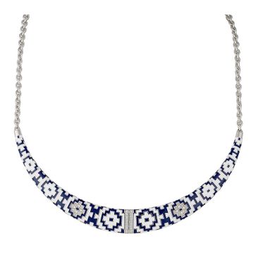 Collier argent oxydes Una Storia Aztec
