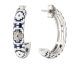 Boucles d'oreilles créoles argent oxydes Una Storia Aztec