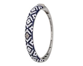 Bracelet rigide argent oxydes Una Storia Aztec