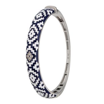 Bracelet rigide argent oxydes Una Storia Aztec