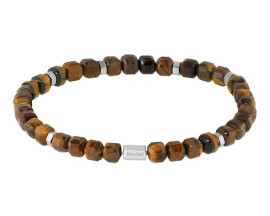 Bracelet Oeil de tigre et Acier Rochet