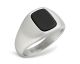 Bague chevalière acier Onyx noir Rochet