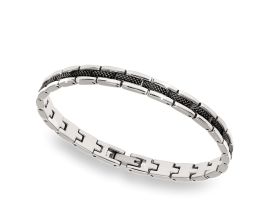 Bracelet Acier Bicolore PVD Noir Rochet