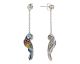 Boucles d'oreilles perroquet Lovebird argent Una Storia
