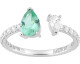 Bague femme argent oxydes vert Murat