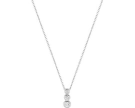 Collier or 375/1000 (9 Carats) & diamants synthétiques 0.19 carat Diamanti
